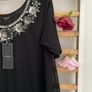 dress Bnwt byoung dress size 38 black chiffon with embellished neckline short sleeves Image 3