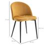 Dining Chairs Mustard Set Of 2 Image 3
