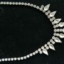 Vintage  Silver Tone Austrian Crystal Diamante Necklace Choker Image 8