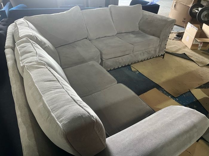 Grey corner sofa + matching armchair