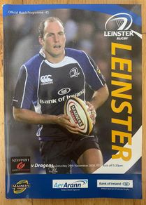 2008 Leinster v Newport Gwent Dragons - Magners League Programme