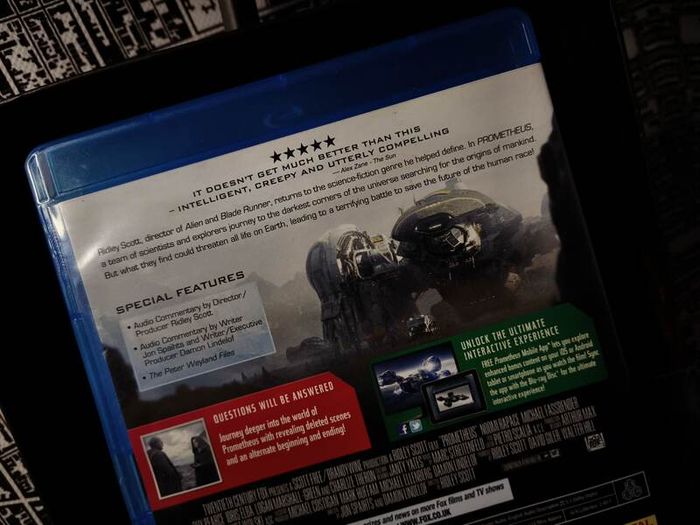 Prometheus ! Blu-ray ! Ridley Scott ! Alien Saga ! 2012 !