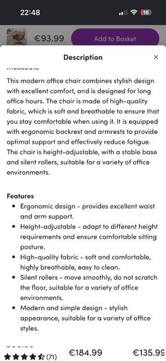 Vintage Style Faux Suede Office Chair