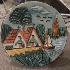 Spainish  Manises Majolica Wall Plate