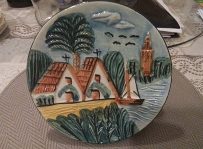 Spainish  Manises Majolica Wall Plate