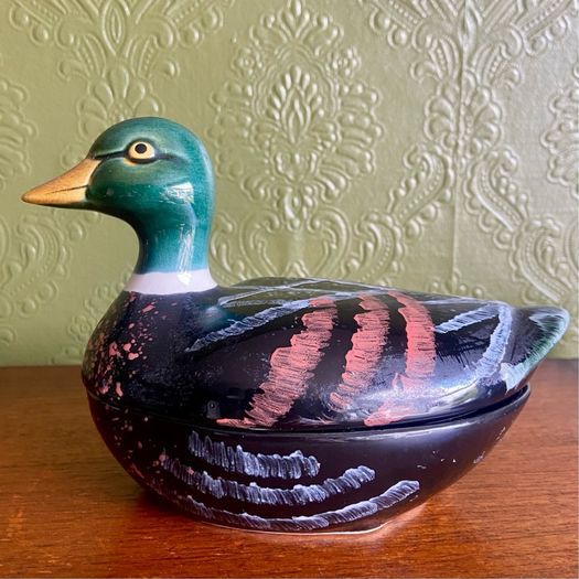 Vintage French duck pate tureen