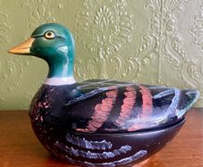 Vintage French duck pate tureen