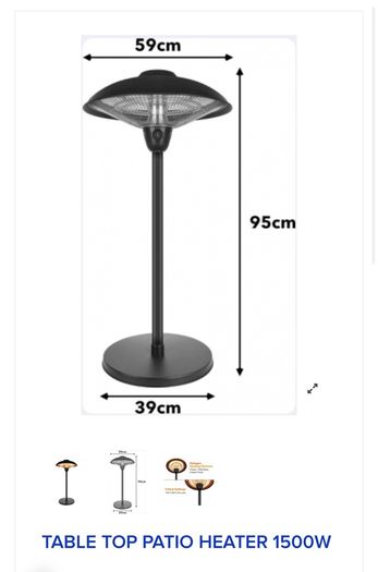table top outdoor patio heater