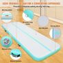 Gymnastics Air Mat, 4 inch Thickness Inflatable Gymnastics Tumbling Mat, Tumble Track with Electric Pump, Training Mats for Home Image 2