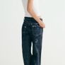 Fab Zara Blue Limited Edition Mid Rise Paint Splatter Washed Baggy Jeans  Size 42 UK 14 Image 5