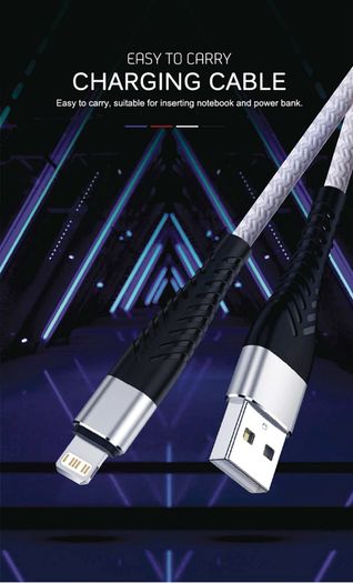 1m/2m/3m Long Lightning iPhone Charger for Apple iPhone 12 11 X 6 5 7 8 USB Cable