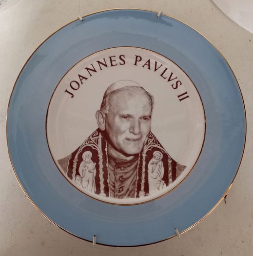 Three Pope John Paul Commemorative Plates