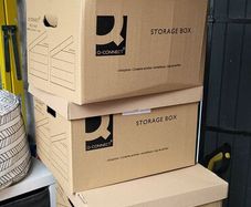 cardboard storage box