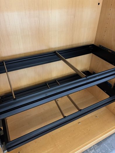 camper van conversion shelving