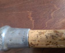 Antique Irish Silver cane/walking stick - Charles Lamb silver stamp