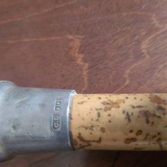 Antique Irish Silver cane/walking stick - Charles Lamb silver stamp