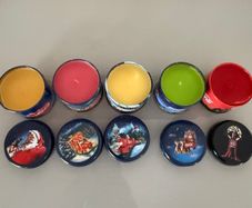 Vintage Coca Cola holiday candles 4 Christmas 1 Halloween