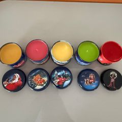 Vintage Coca Cola holiday candles 4 Christmas 1 Halloween