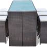 13-Piece Poly Rattan Bar Set Table and 6 Bar Stools Garden Furniture Brown / Black Image 3