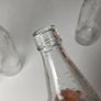 301 - Set of 4 Vintage Floral Decorative Collectible Clear Glass Tall Big Bottles Image 9