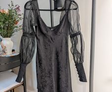 NWT designer black dress XS For Love and Lemons