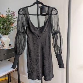 NWT designer black dress XS For Love and Lemons