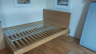 Ikea Malm King size frame oak