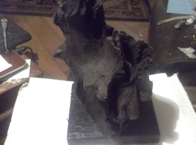 a antique bog oak sculpture