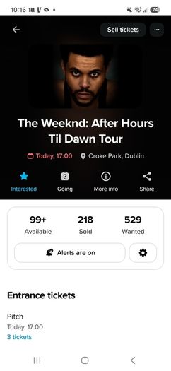 The weekend VIP tickets