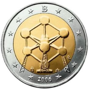 Belgium 2 Euro Commemorative Coin 2006 - Brussels Atom. Uncirculated.