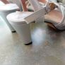 Silver ladies heeled sandals Image 3