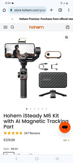 Hohem iSteady M6 Kit with Al Magnetic Tracking Part