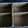 2 Large Foldable Storage Boxes with Divider - grey and white Image 3