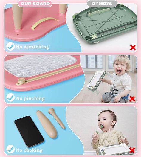 Toys for 1-2 Year Old Girls, Magnetic Drawing Board Writing Tablet for Kids, Educational Learning Travel Toys for 1 2 3 Year Old Baby Boys Girls Birthday Easter Gifts (Pink)