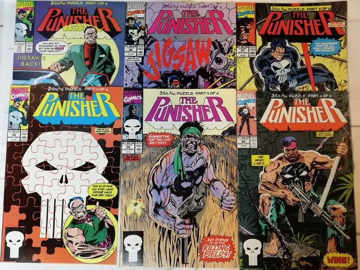 The Punisher Issues 35-40 JIGSAW PUZZLE Parts 1-6 (1990)