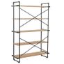 Bookcase Solid Firwood and Steel 120x42x180 cm Image 8