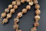Burmese Antique Pumtek Pyu 18-19 mm Beads Necklace 24 inches