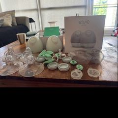 Double electric free hands pump and accessories