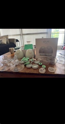Double electric free hands pump and accessories