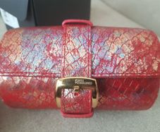SWISS REIMAGINED Genuine Leather Portable Watch Roll Travel Case
