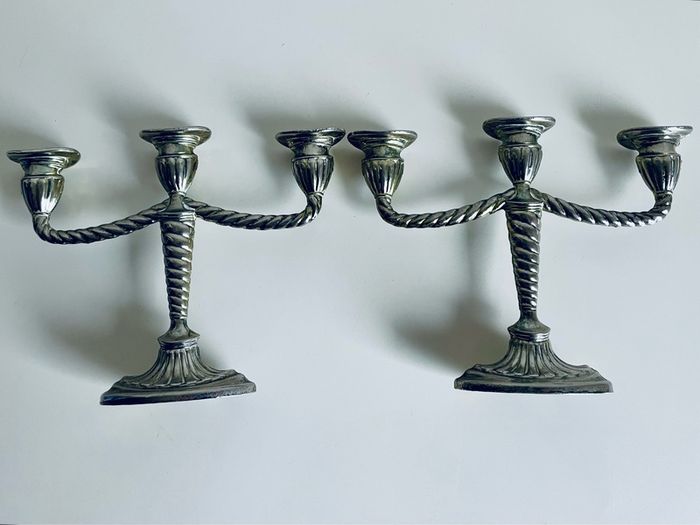 Pair of Vintage Mini-Candleabra