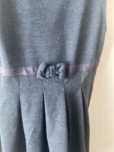 Lily & Dan soft grey pinafore (age 6-7)