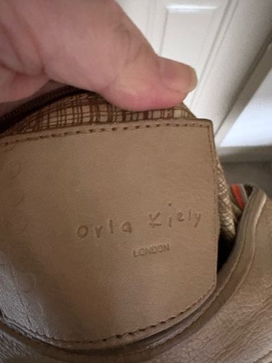 Genuine leather Orla Kiely shoulder bag with dust bag