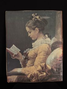 Vintage Canvas Print - "Young Girl Reading" after Jean-Honore Fragonard (38 x 48.5cm)