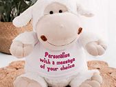 Personalised Sheep Plush Toy great gift present for kids or newborns