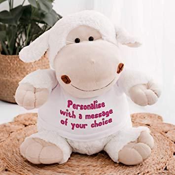 Personalised Sheep Plush Toy great gift present for kids or newborns