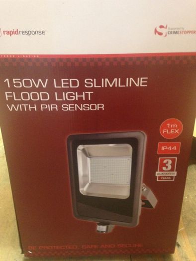 Large Slimline LED Flood Lights 150W with PIR