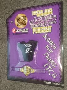 Major Wrestling Figure Podcast Belt & Shirt - Brand New