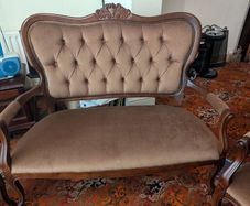 French Victorian Solid Mahogany chair set
