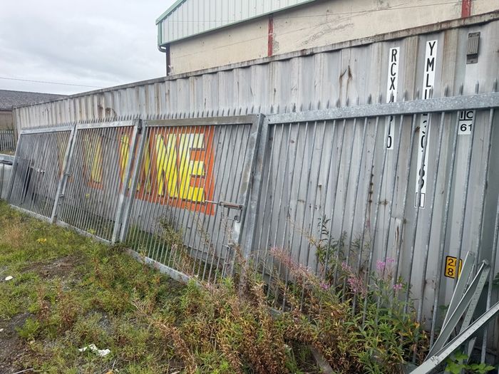 Large metal gates.